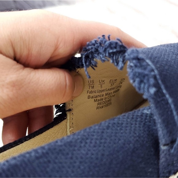 J mclaughlin redding espadrille shoes size 7 blue - Picture 8 of 9